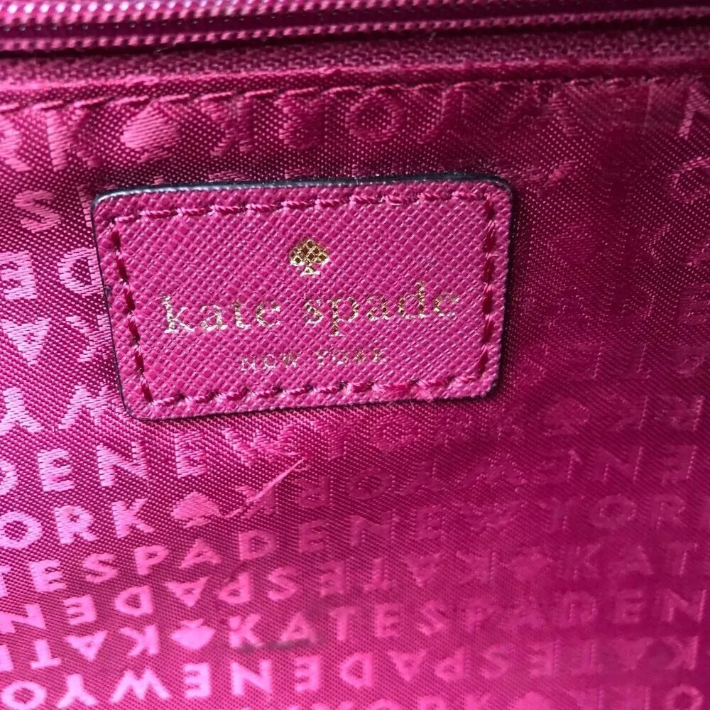 KATE SPADE New York Wesley Place Suede Laurel Purse Crossbody Hand Bag Purple​​​